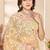Beige sequin zari resham embroidery work net saree sari for women