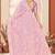 Pink sequin zari resham embroidery work net saree sari for women