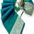 Sea green soft banarasi silk fabric saree with natural zari weaving in gala border