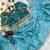 Blue Color embroidery 3 mm sequence work Satin Silk Saree