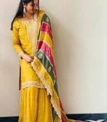 marigold yellow sharara set