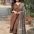 Brown Embroidered Kurta Set with Printed Dupatta