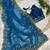 Blue Color embroidery sequence work Silk Saree