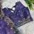Purple Color embroidery sequence work Silk Saree