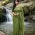 Green Color hand khatli And cutdana butta and heavy border aarco Silk Saree