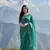 Teal Color hand khatli And cutdana butta and heavy border aarco Silk Saree