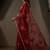  Red Color digital prints flower and hand cutdana work art silk saree