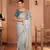 Sky Blue Color  embroidery sequence work Organza art silk saree