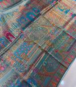 Sky Blue Color Zari weaving work Viscos silk  Saree