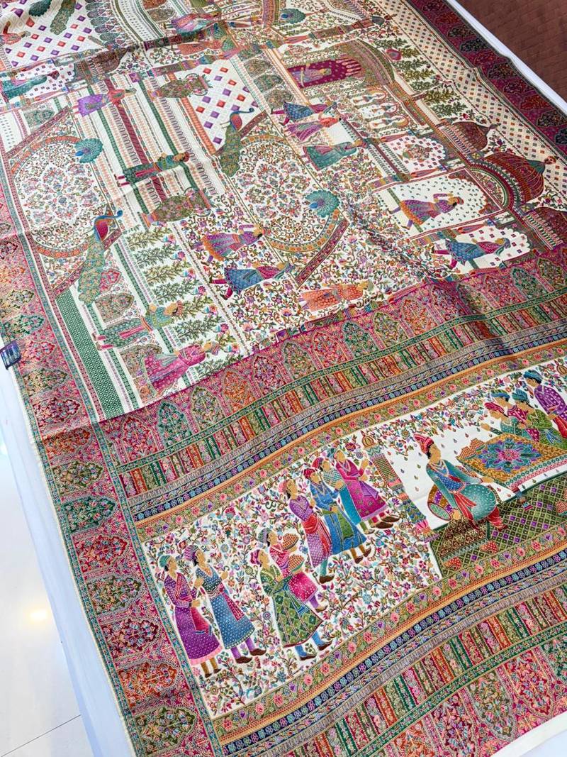 White Color Zari weaving work Viscos silk  Saree