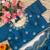 Peacock Blue Color  zari thread and sequins embroidery Silk Saree