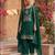Teal crush heavy embroidery semi stitched suits