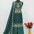 Teal crush heavy embroidery semi stitched suits