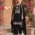Black crush georgette semi stitched wedding suits