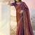 Lilac fandy satin heavy diamond work saree for women wedding wear