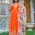 Orange Color Thred With Sequnce Work Georgette Gown Set