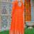 Orange Color Thred With Sequnce Work Georgette Gown Set