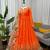 Orange Color Thred With Sequnce Work Georgette Gown Set