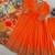 Orange Color Thred With Sequnce Work Georgette Gown Set