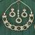 Emerald green kundan necklace set with earrings and maang tikka