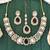 Kundan stone necklace set with earrings and maang tikka bridal