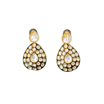 Kundan polki necklace set with matching earrings bridal wear 5