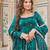 Emerald Color Embroidery,Sequence And Thread Work Silk Top Bottom Set
