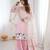 Light Pink Color Embroidery,Thread With Real Mirror Work French Creep Top Bottom Dupatta Set 
