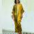 Mustard yellow printed linen kurta set