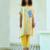 Yellow printed linen kurta set