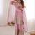 Baby pink color fendy satin silk embroidery work party wear salwar suit
