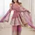Pink color fendy satin silk embroidery work party wear salwar suit