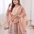 Light peach color fendy satin silk embroidery work party wear salwar suit