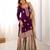 plum Color Coding,Sequence With Pearl Work Chinon Silk Top Bottom Dupatta Set