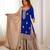 Royal Blue Color Coding,Sequence With Pearl Work Chinon Silk Top Bottom Dupatta Set