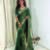 Green silk saree with embroidery
