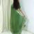 Green silk saree with embroidery