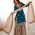 Teal Color Coding,Sequence With Pearl Work Chinon Silk Top Bottom Dupatta Set