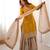 Yellow Color Coding,Sequence With Pearl Work Chinon Silk Top Bottom Dupatta Set