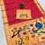 Red faux banarasi silk saree with paithani rich weaved pallu and blouse