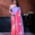 Pink and lavender ombre organza saree