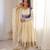 Off White Color Thread With Sequnce work Chinon Silk Top Bottom Dupatta Set