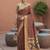 Cofee faux banarasi silk saree with paithani rich weaved pallu and blouse