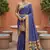 Purple faux banarasi silk saree with paithani rich weaved pallu and blouse