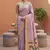 Lavender faux banarasi silk saree with paithani rich weaved pallu and blouse