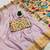 Lavender faux banarasi silk saree with paithani rich weaved pallu and blouse