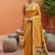 Yellow faux banarasi silk saree with paithani rich weaved pallu and blouse