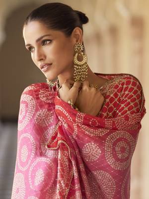 Red embroidered silk semi-stitch sharara suit with dupatta 4