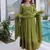 Green mul chanderi with mirror lace work stitched kurti pant with dupatta