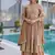 Brown sequins embroidered work stitched kurti sharara with dupatta set